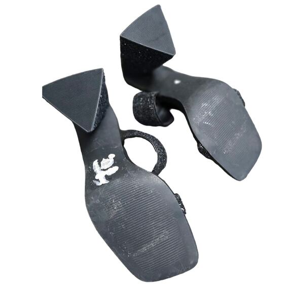 Abound NWOB Carina Block Triangle heels‎ Size 5.5 Black Sparkle - Picture 5 of 6